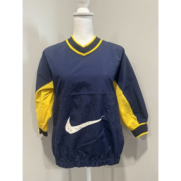 Vintage Nike Jacket Youth Boys Small Pullover VTG Y2K Blue Windbreak Running Gym - Picture 1 of 9